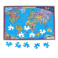 eeBoo 100 Piece Puzzle World Map Sale