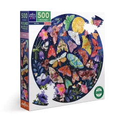 eeBoo 500 Piece Round Puzzle Moths New