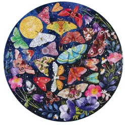 eeBoo 500 Piece Round Puzzle Moths New