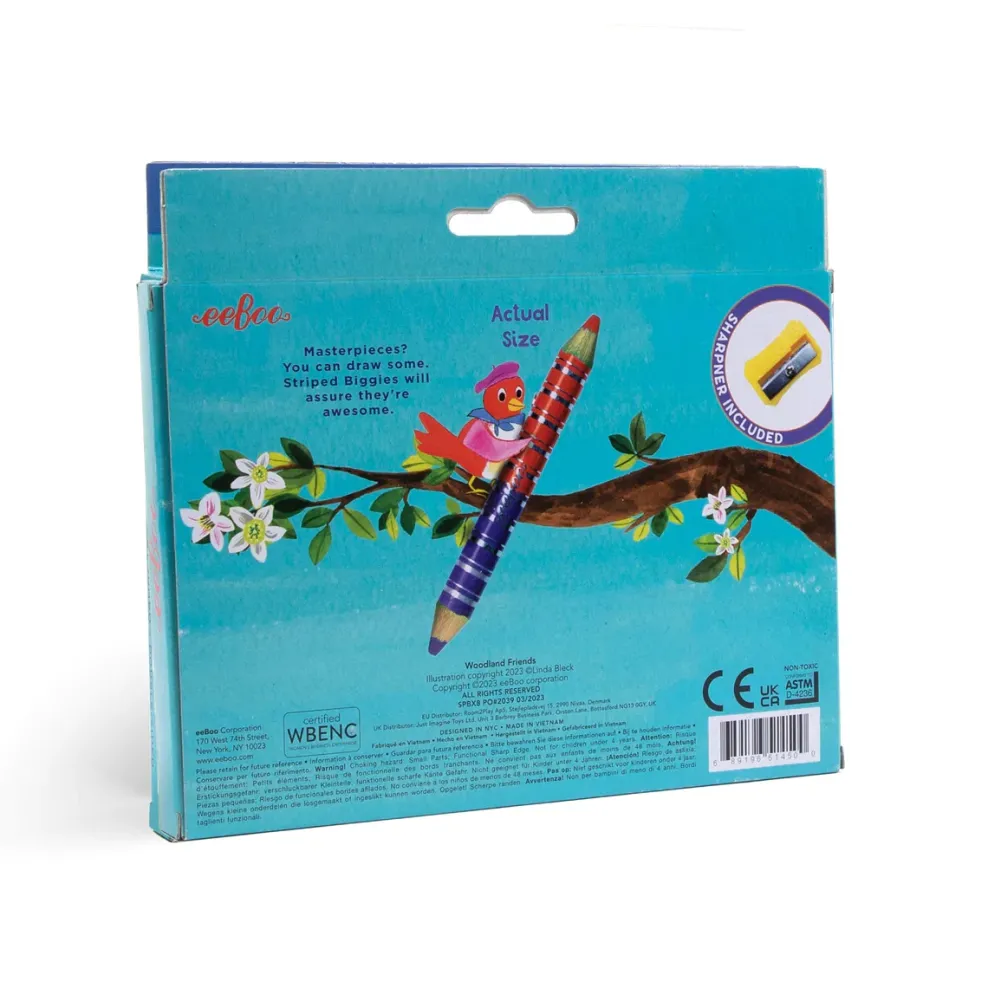 eeBoo Biggie Color Pencils: Woodland Friends Clearance