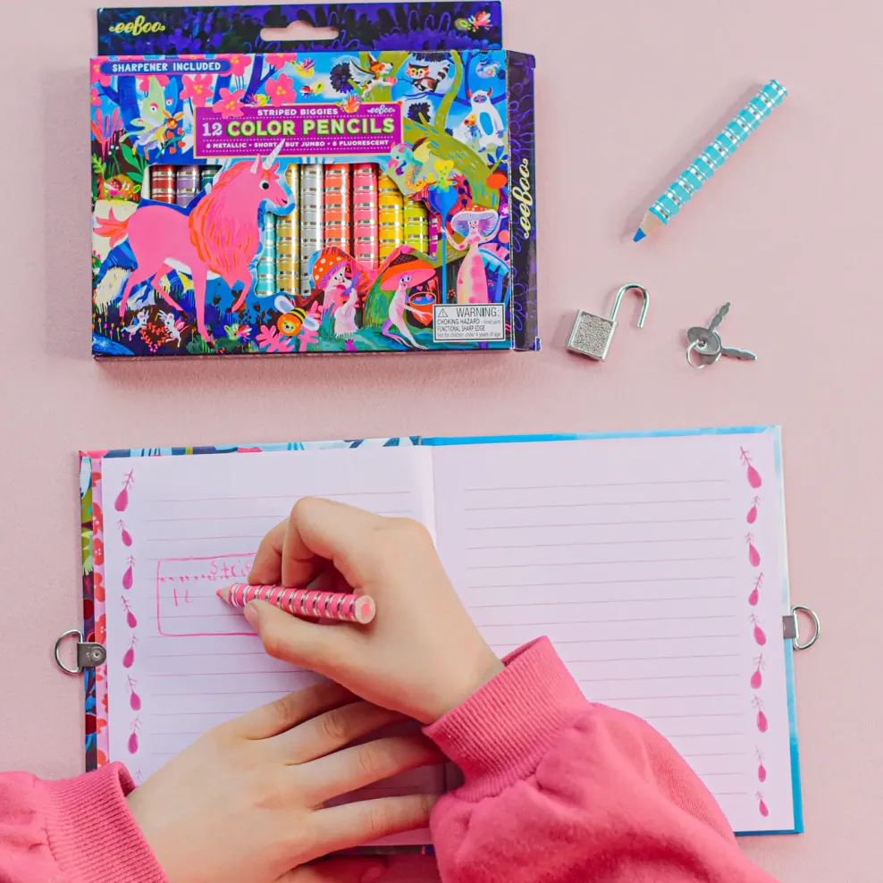 eeBoo Biggie Color Pencils: Magical Creatures New