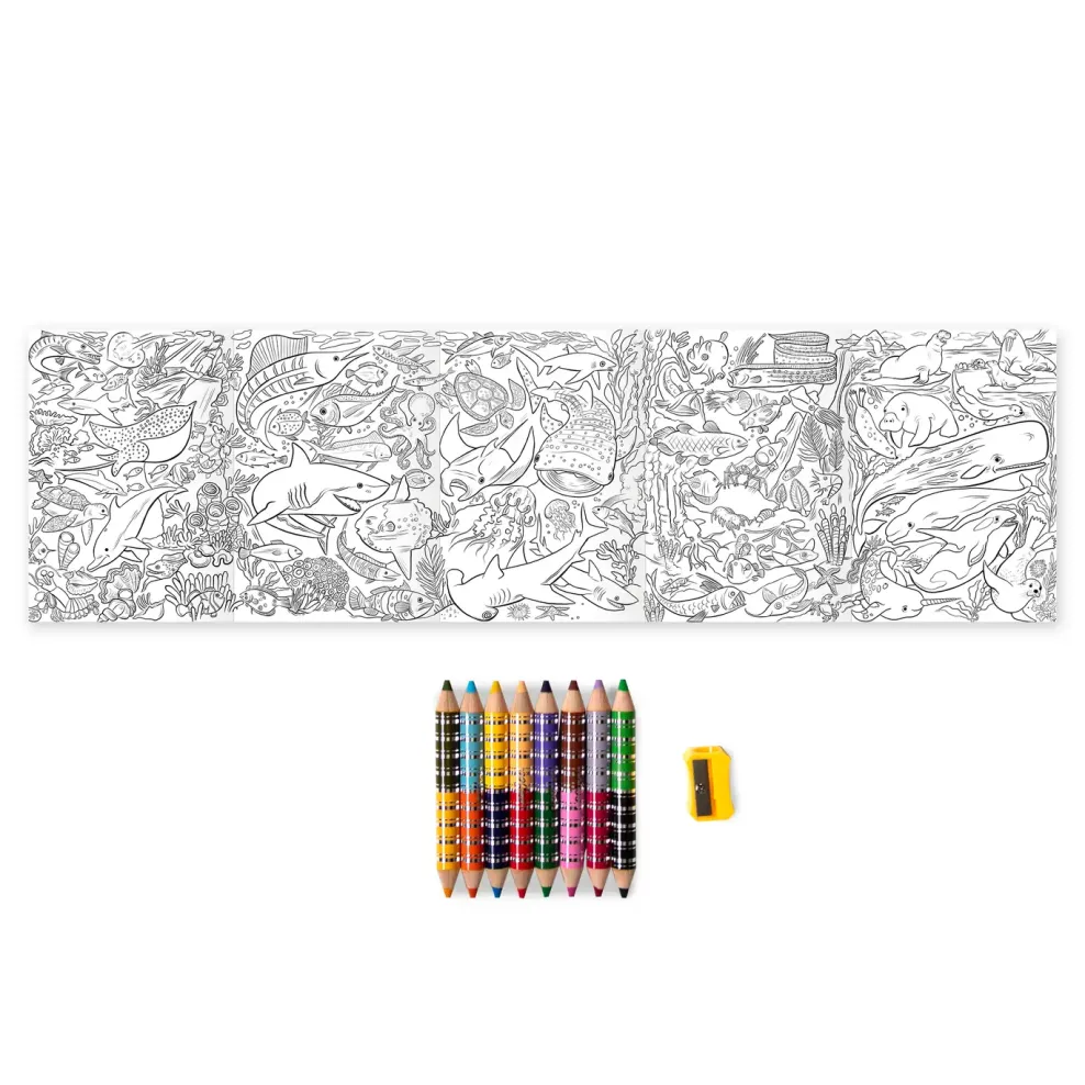 eeBoo Biggie Under the Sea Pencils with Fold-Out Mini Mural Online