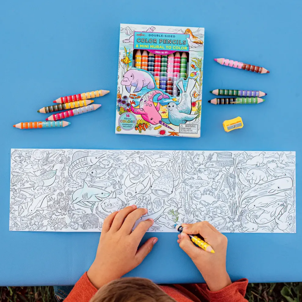 eeBoo Biggie Under the Sea Pencils with Fold-Out Mini Mural Online