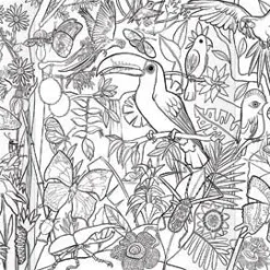 eeBoo Birds & Butterflies Biggie Pencils with Fold-Out Mini Mural Clearance