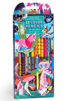 eeBoo Double-Sided Color Pencils 12 Piece Magical Creatures Outlet