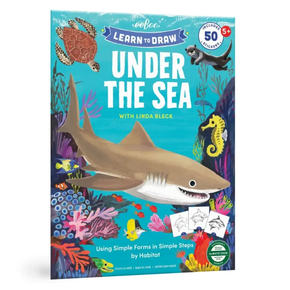 eeBoo Learn to Draw Under the Sea with Stickers Outlet