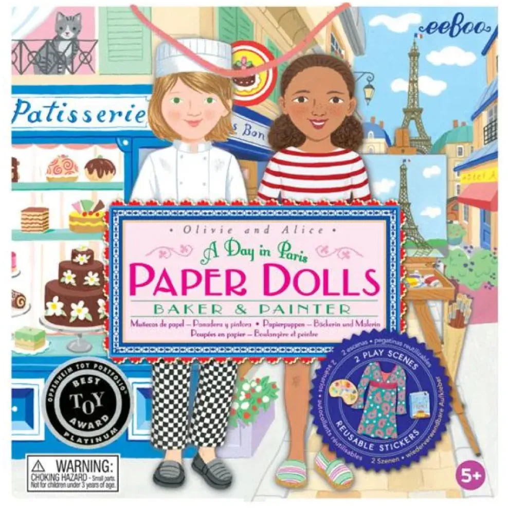 eeBoo Paper Dolls- Baker & Painter Fashion