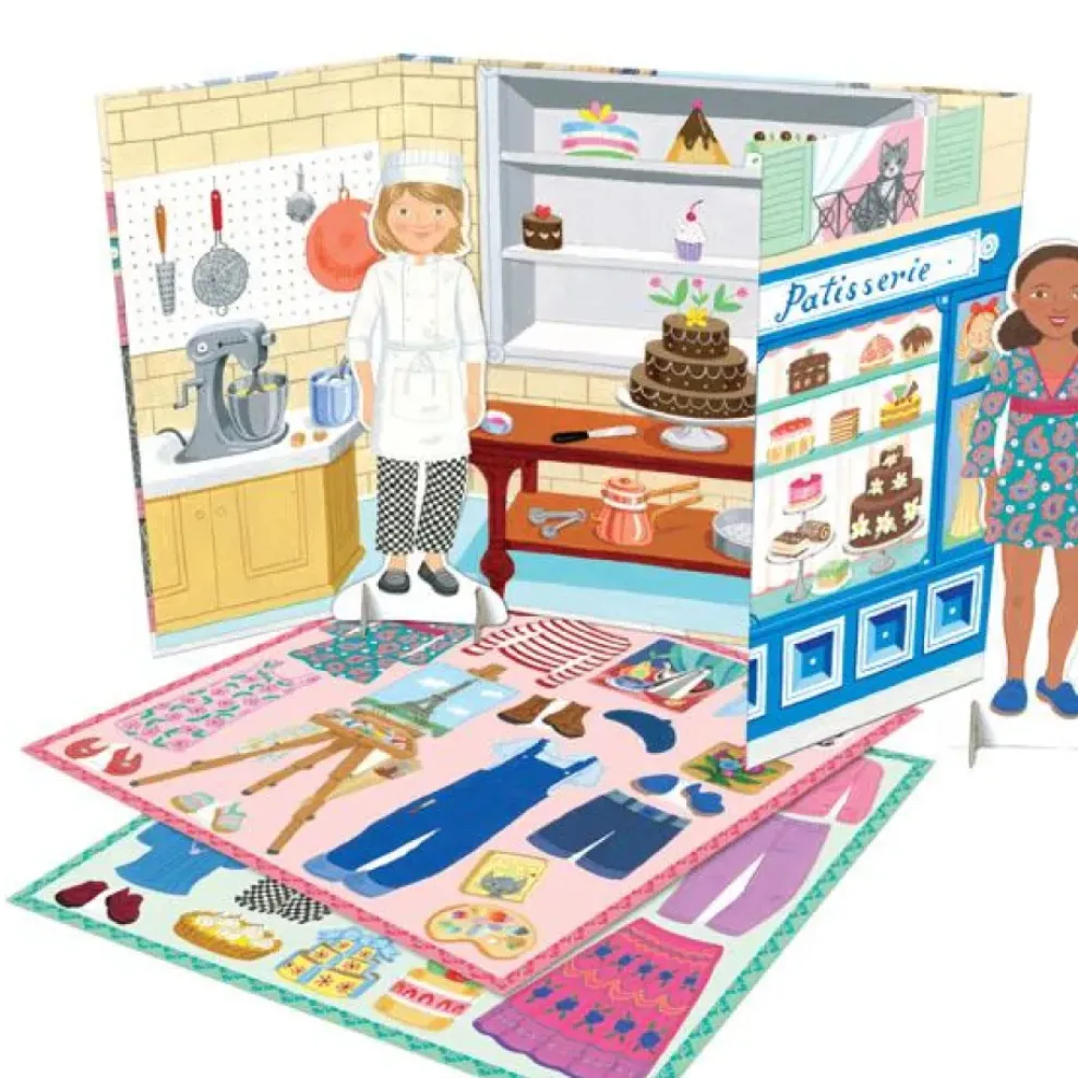 eeBoo Paper Dolls- Baker & Painter Fashion