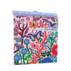 eeBoo Square Sketchbook: Butterflies New