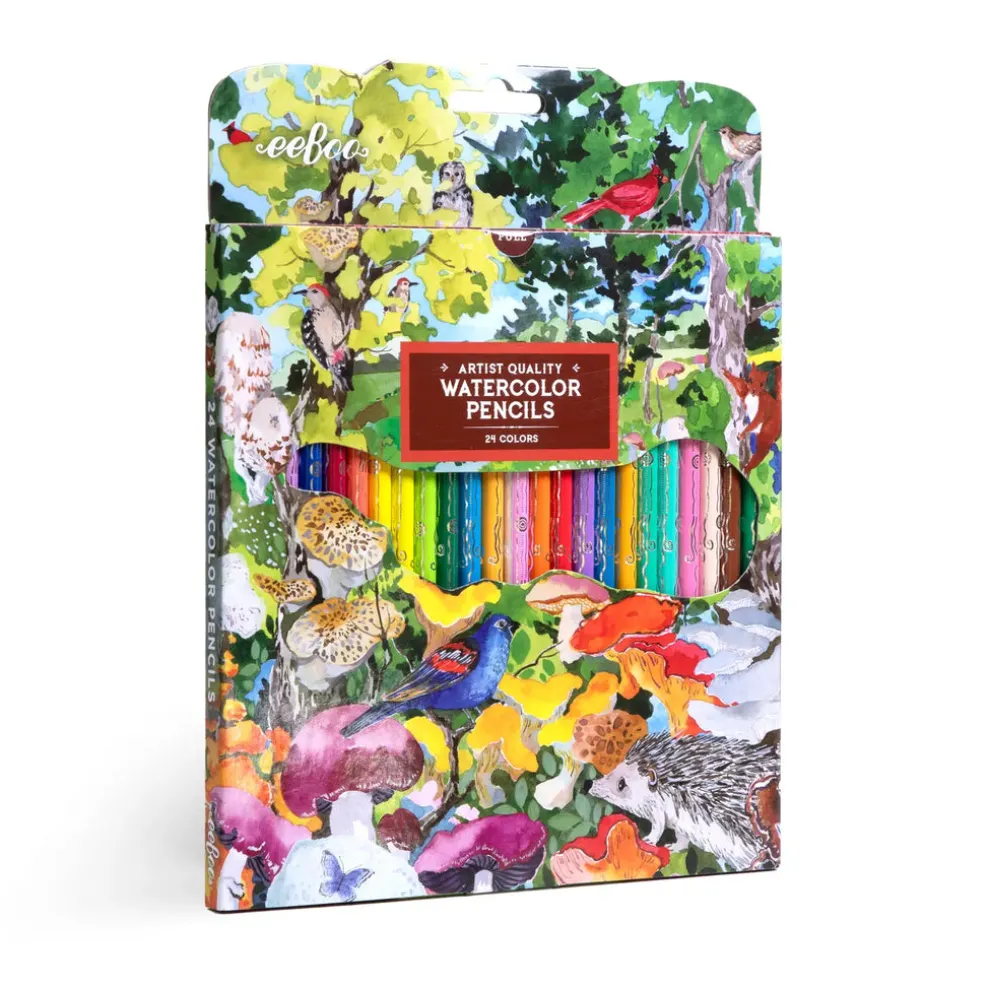 eeBoo Watercolor 24 Pencils: Mushroom Discount