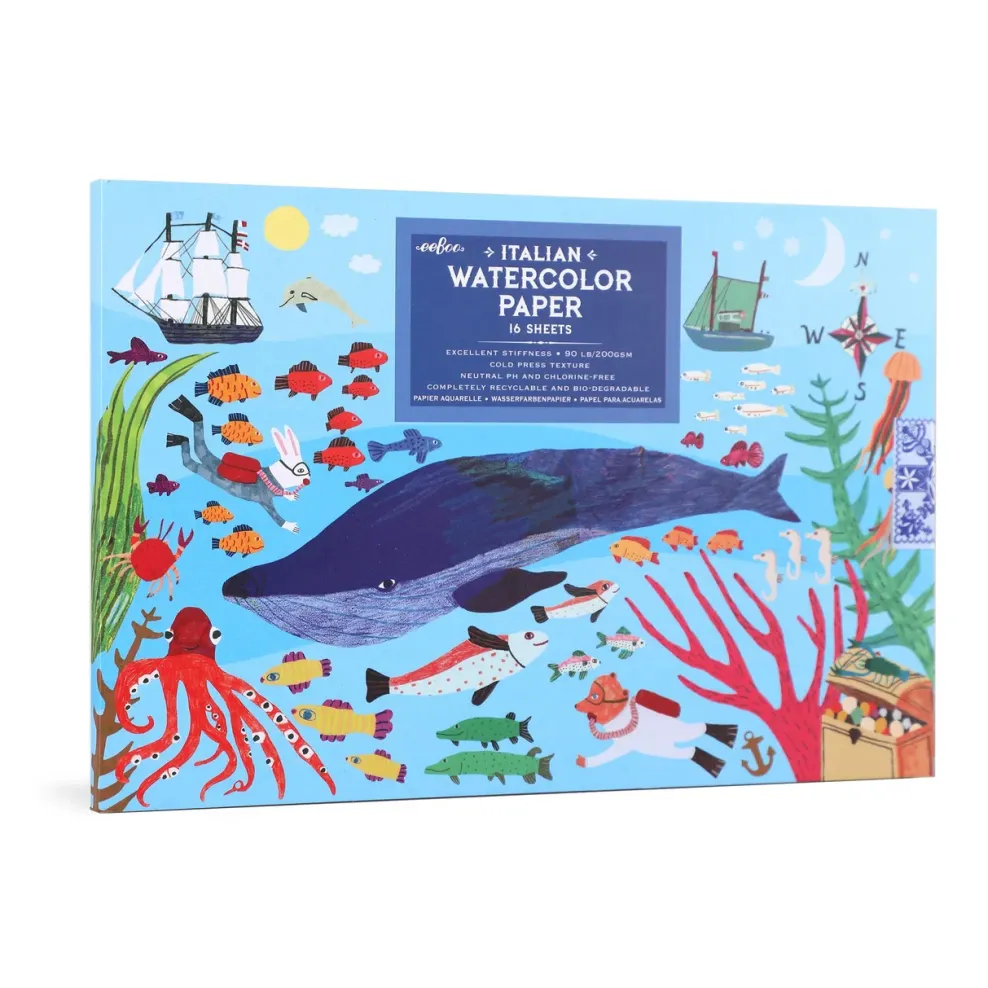 eeBoo Watercolor Pad: In the Sea Clearance