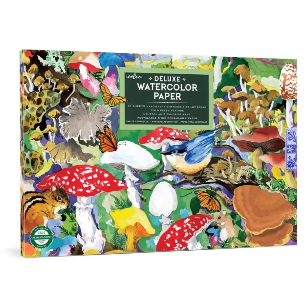 eeBoo Watercolor Pad: Mushroom Hot