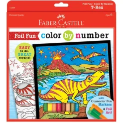 Faber-Castell Color by Number T-Rex Foil Fun Outlet