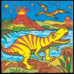 Faber-Castell Color by Number T-Rex Foil Fun Outlet