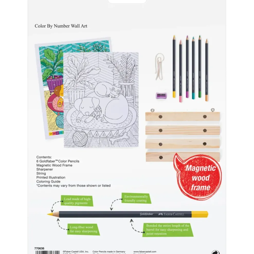 Faber-Castell Color by Number for Adults Wall Art: Pet Parents Hot