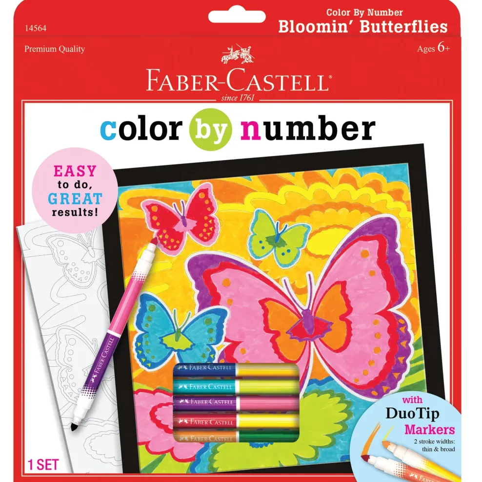 Faber-Castell Color by Number Bloomin' Butterflies New