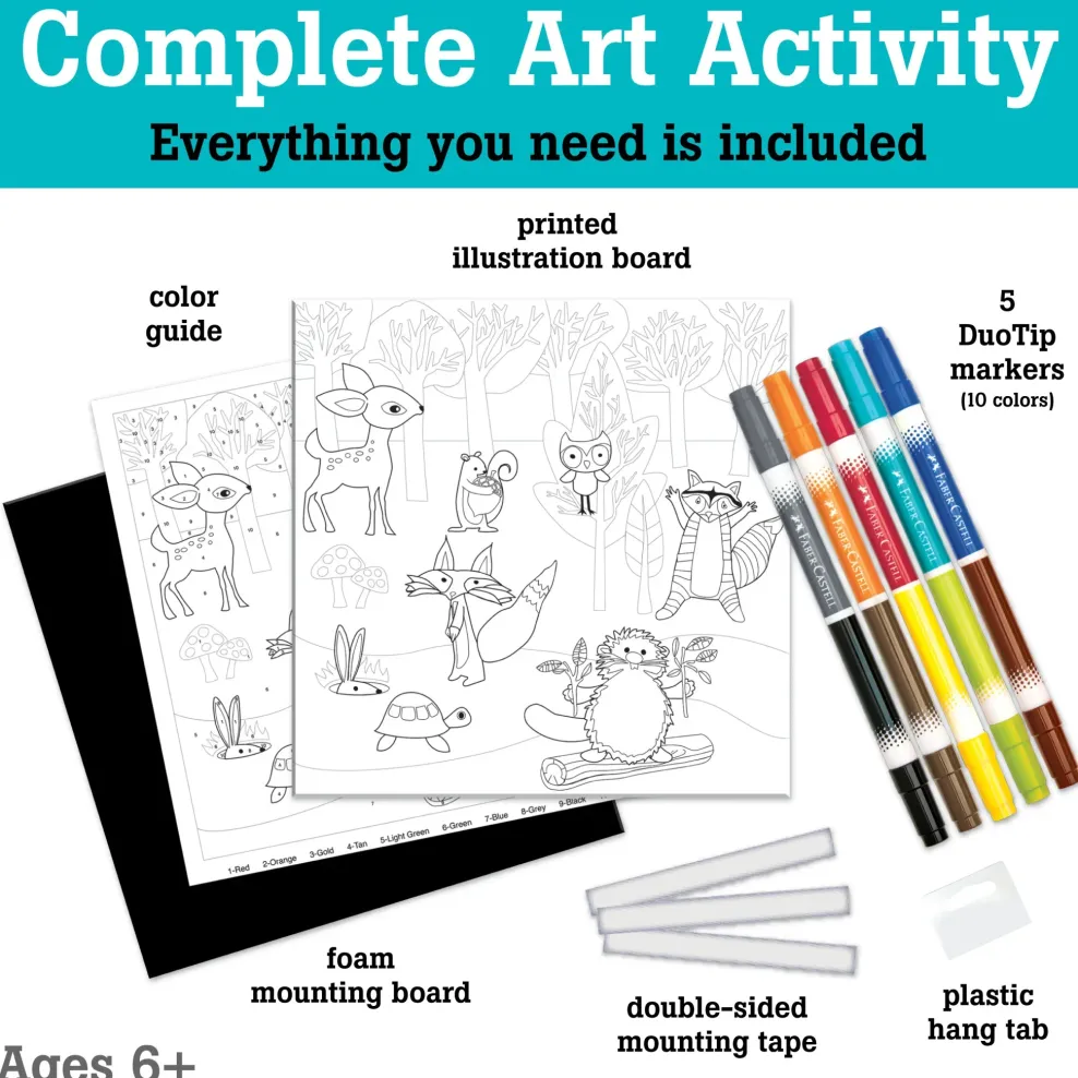 Faber-Castell Color by Number Forest Friends Best
