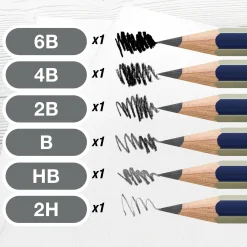 Faber-Castell Graphite Pencils Tin of 6 Discount