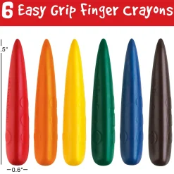 Faber-Castell Little Creatives 6 Easy Grip Finger Crayons Sale