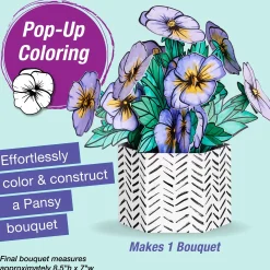 Faber-Castell Pop Up Coloring Bouquet - Pansies New