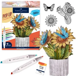 Faber-Castell Pop Up Coloring Bouquet - Sunflowers & Butterflies Sale