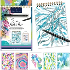 Faber-Castell Reverse Coloring & Doodling Book - Brights Edition Fashion