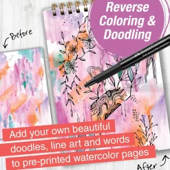 Faber-Castell Reverse Coloring & Doodling Book - Brights Edition Fashion
