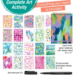 Faber-Castell Reverse Coloring & Doodling Book - Brights Edition Fashion