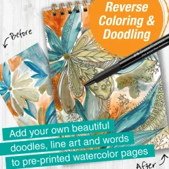 Faber-Castell Reverse Coloring & Doodling Book - Neutrals Edition Clearance