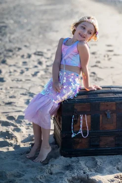 Creative Education of Canada Inc Great Pretenders Bling Bling Mermaid Skirt & Hairclip Set Pink Size 4/6 Sale