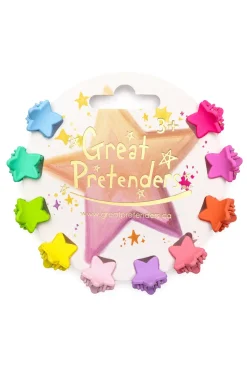 Creative Education of Canada Inc Great Pretenders Mini Hair Clips: Rainbow Star Fashion