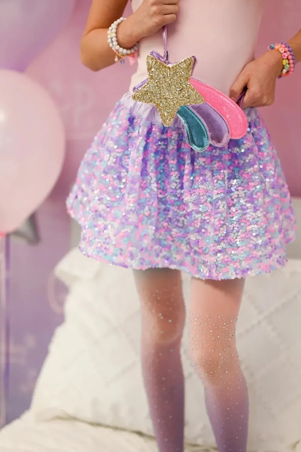 Creative Education of Canada Inc Great Pretenders Purple Party Fun Sequins Skirt Size 4/6 New