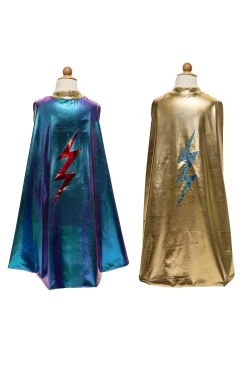 Creative Education of Canada Inc Great Pretenders Reversible Blue Lightning Holographic Cape 5/6 Clearance