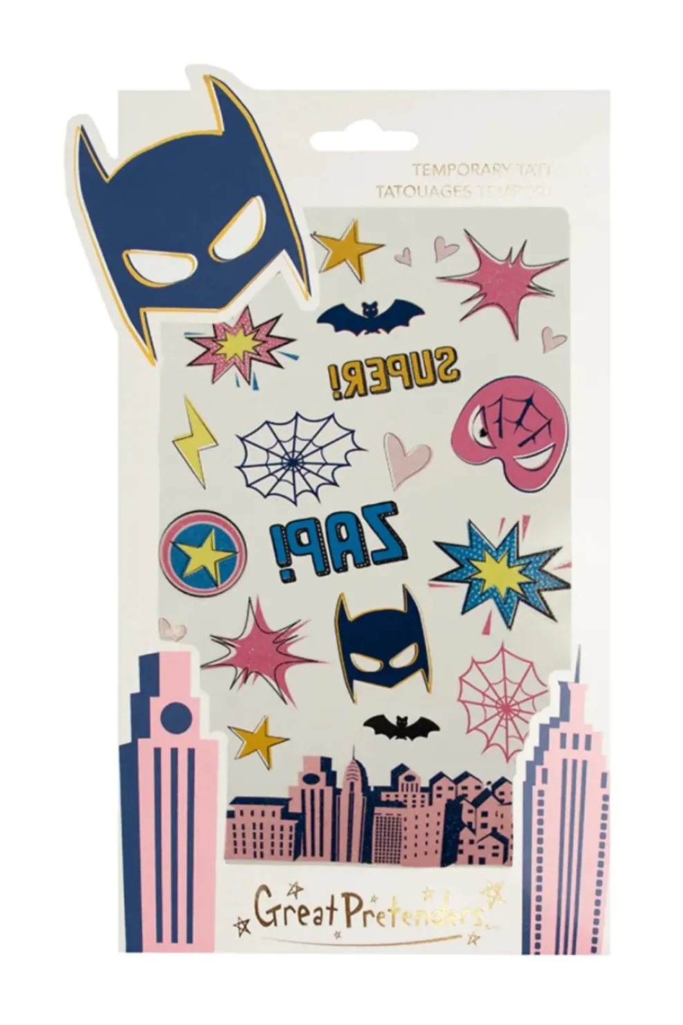 Creative Education of Canada Inc Great Pretenders Superhero Star Temporary Tattoos Best