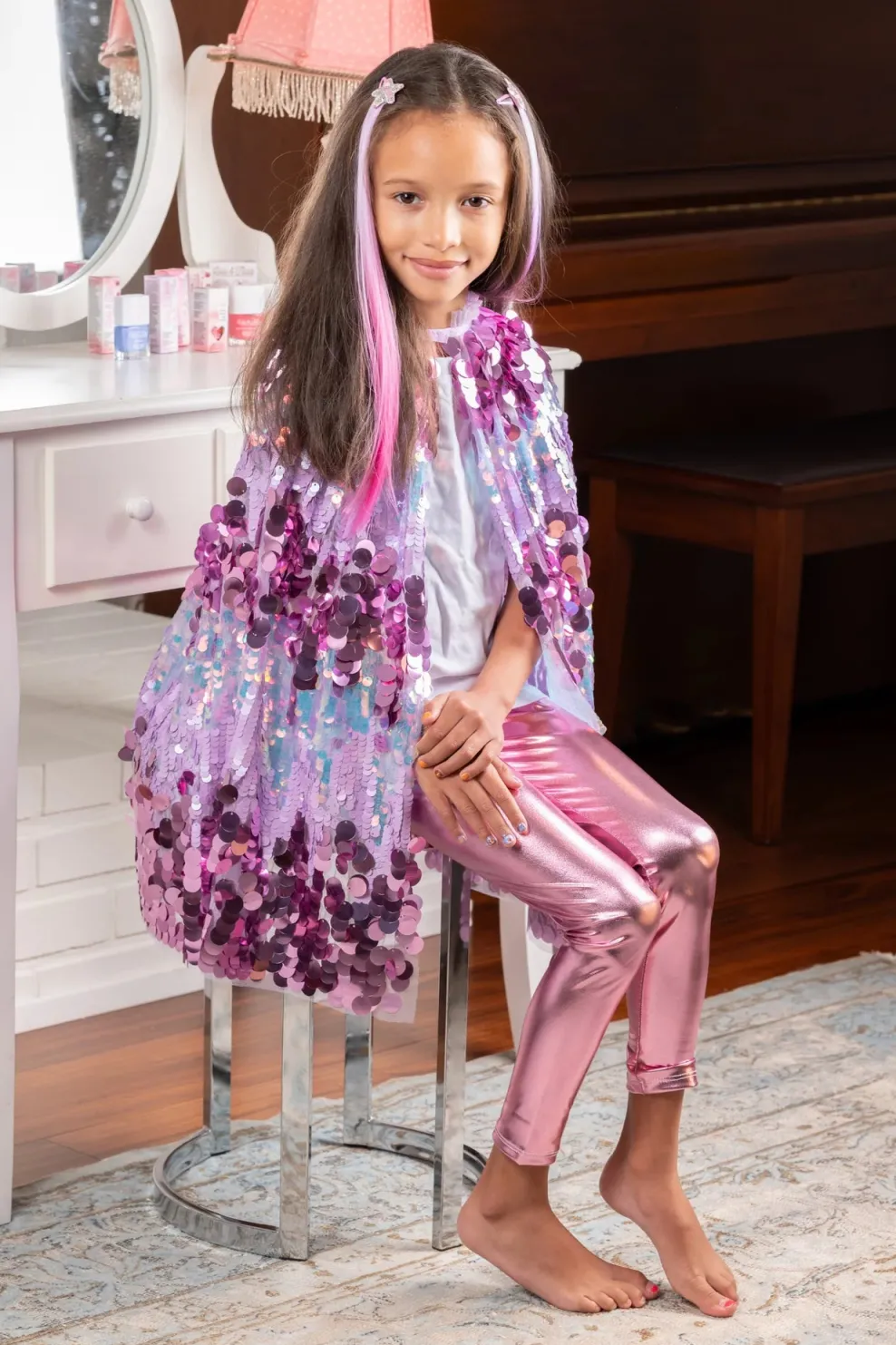 Creative Education of Canada Inc Great Pretenders The 5th Avenue Purple Palette Cape Size 4/6 Clearance