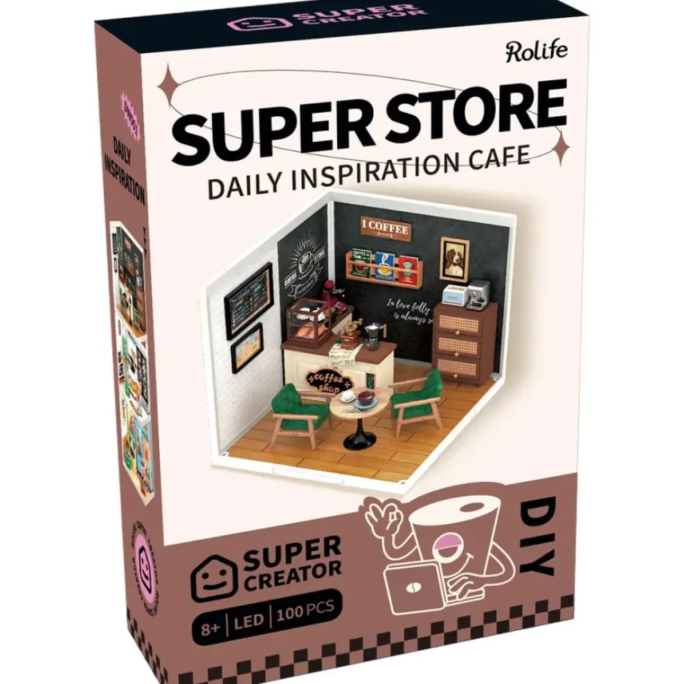 Hands Craft US, Inc. Hands Craft DIY Miniature House Kit: Daily Inspiration Cafe Clearance