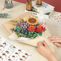 Hands Craft US, Inc. Hands Craft DIY Wooden Flower Bouquet Best