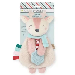 Itzy Ritzy Itzy Lovey™ Holiday Pink Reindeer Plush + Teether Toy Clearance