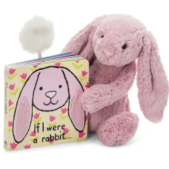 Jellycat Board Book If I Were A Rabbit Pink Clearance