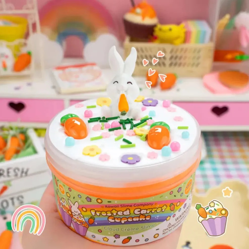 Kawaii Company Kawaii Slime: Frosted Carrot Cupcake Cloud Creme Slime Clearance