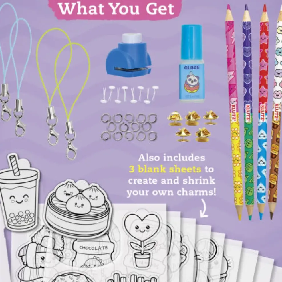 Scholastic Klutz® Color & Shrink Charms: Kawaii Style New