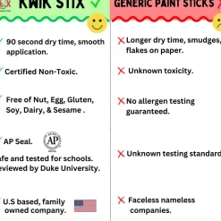 The Pencil Grip Kwik Stix Tempera Paint- Jewel Set (10 colors) Clearance