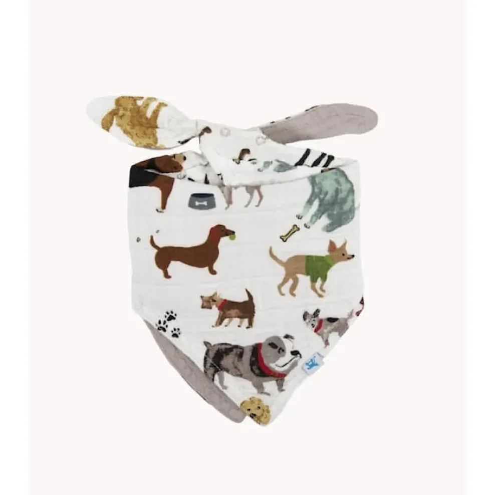 Little Unicorn Cotton Muslin Reversible Bandana Bib Woof New