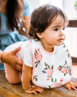 Little Unicorn Cotton Muslin Classic Bib Watercolor Rose Best