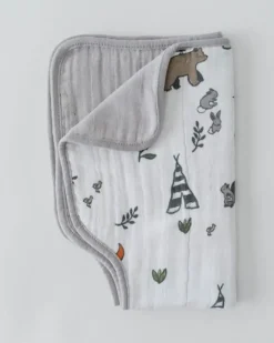 Little Unicorn Cotton Muslin Burp Cloth Forest Friends Best