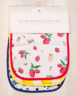 Little Unicorn Cotton Muslin Classic Bib Berry Lemonade New