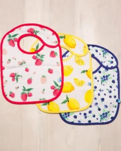 Little Unicorn Cotton Muslin Classic Bib Berry Lemonade New