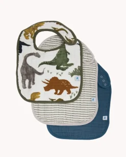 Little Unicorn Cotton Muslin Classic Bib Dino Friends Outlet