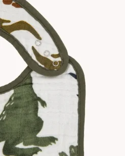 Little Unicorn Cotton Muslin Classic Bib Dino Friends Outlet