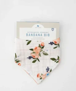 Little Unicorn Cotton Muslin Reversible Bandana Bib Watercolor Rose Sale